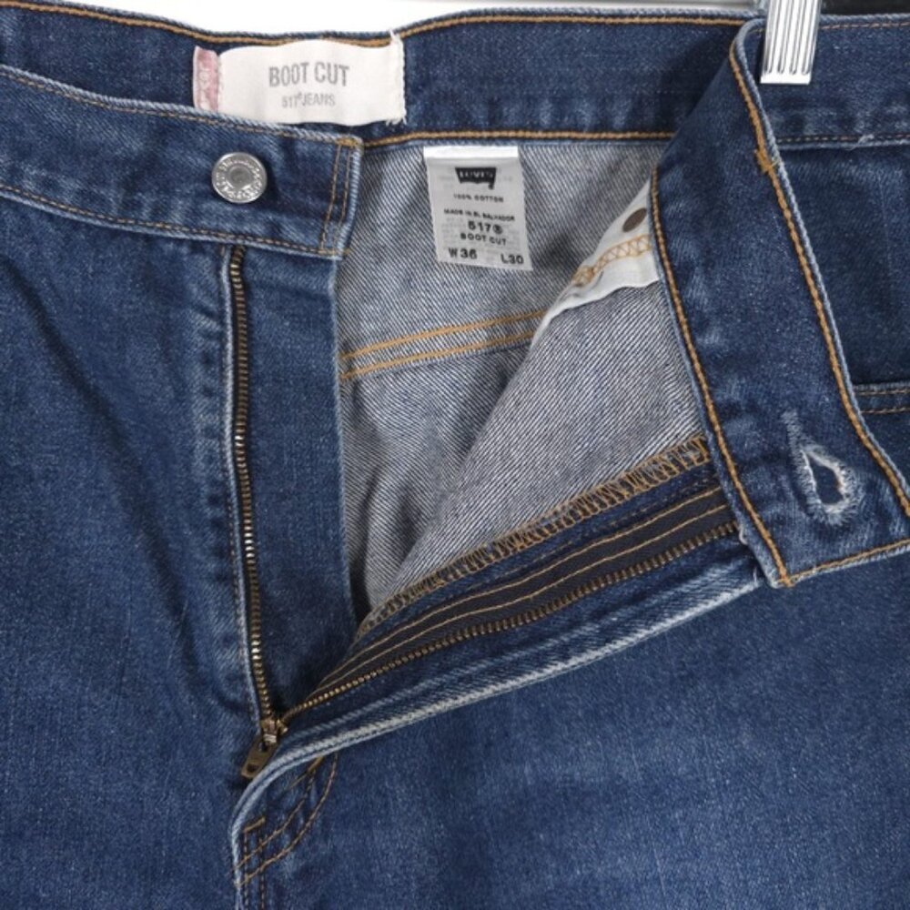 Levi’s 517 Men’s Jeans BOOTCUT 100% Cotton Y2K Size W36 L30 - Picture 7 of 12